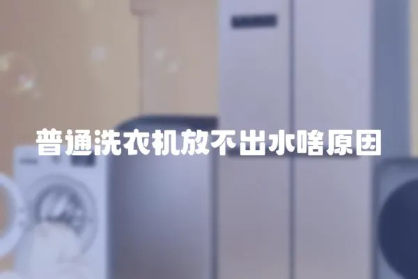 普通洗衣機放不出水啥原因