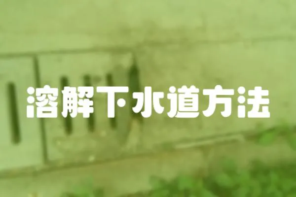 溶解下水道方法