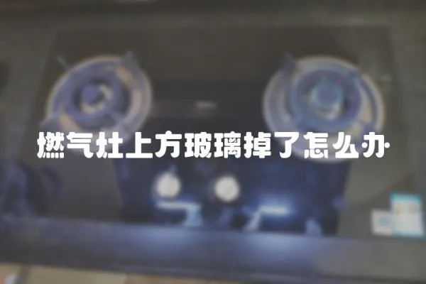 燃氣灶上方玻璃掉了怎么辦