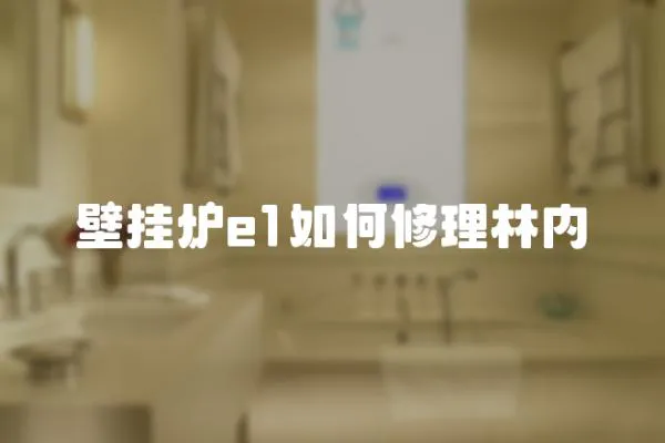 壁掛爐e1如何修理林內