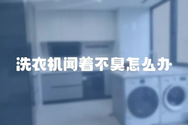 洗衣機(jī)聞著不臭怎么辦