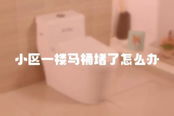 小區一樓馬桶堵了怎么辦