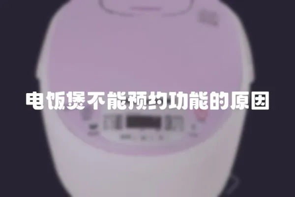 電飯煲不能預約功能的原因