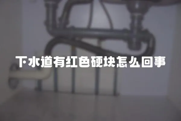 下水道有紅色硬塊怎么回事