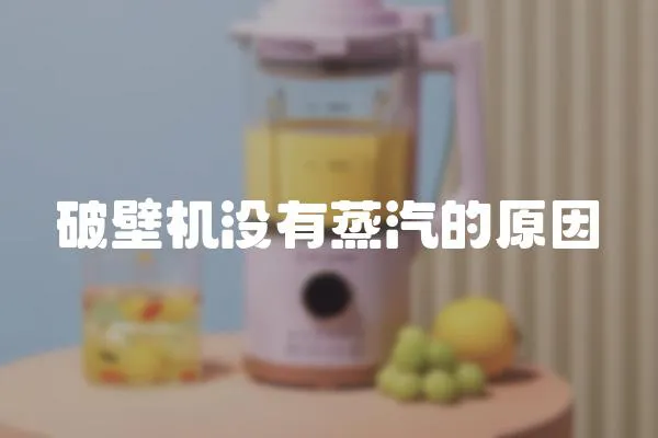 破壁機沒有蒸汽的原因