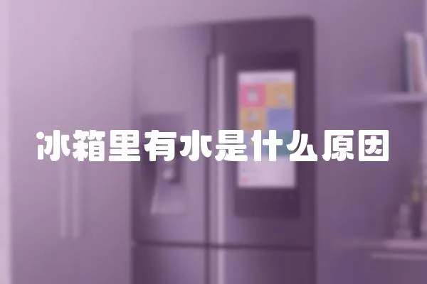 冰箱里有水是什么原因