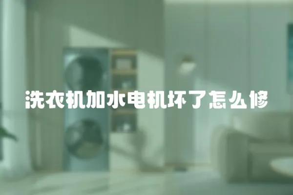 洗衣機加水電機壞了怎么修
