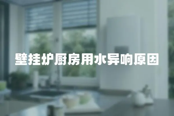 壁掛爐廚房用水異響原因