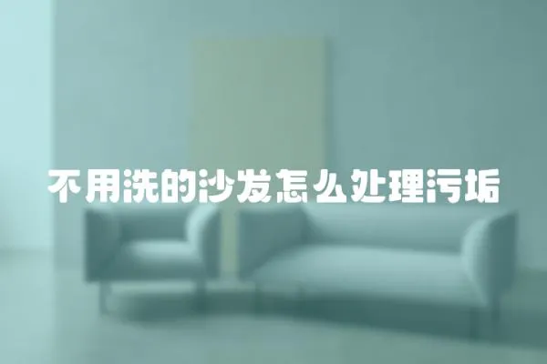 不用洗的沙發(fā)怎么處理污垢