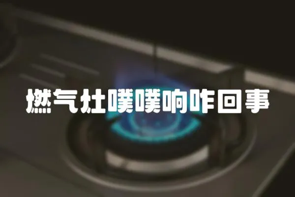 燃氣灶噗噗響咋回事