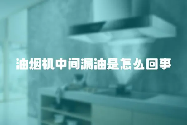 油煙機中間漏油是怎么回事