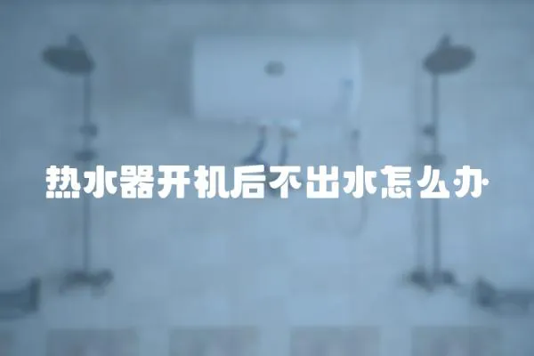熱水器開機后不出水怎么辦