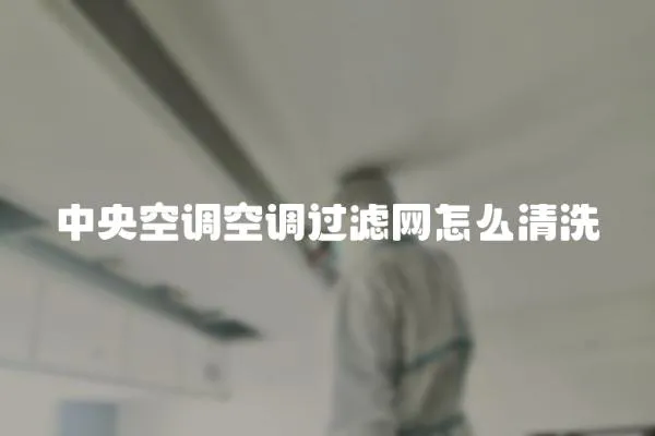 中央空調空調過濾網怎么清洗