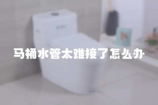 馬桶水管太難接了怎么辦