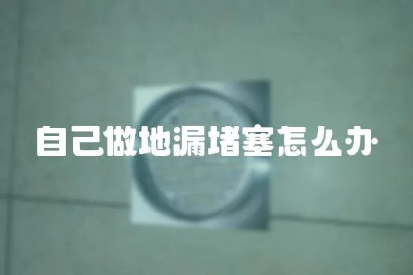 自己做地漏堵塞怎么辦