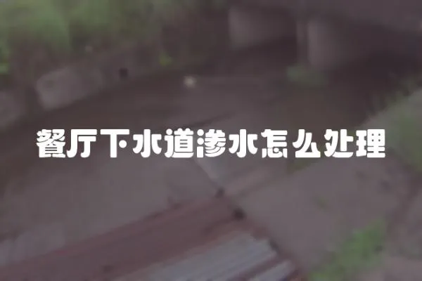 餐廳下水道滲水怎么處理