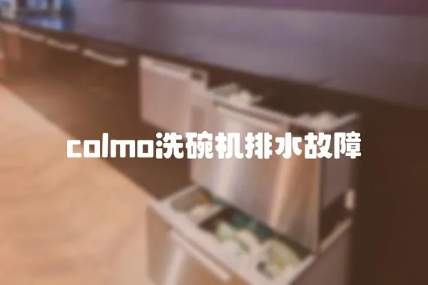 colmo洗碗機排水故障