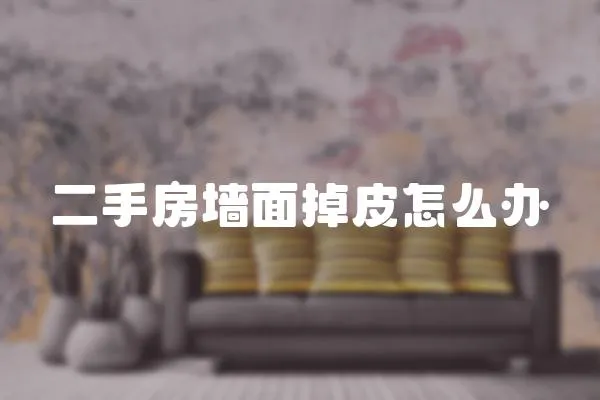 二手房墻面掉皮怎么辦