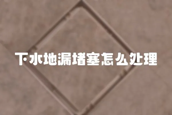 下水地漏堵塞怎么處理