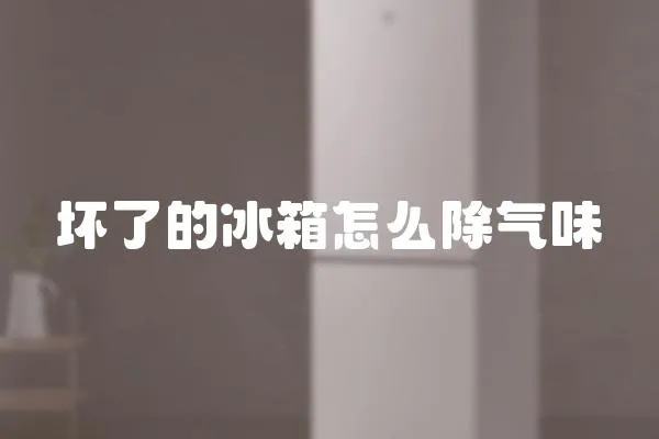 壞了的冰箱怎么除氣味
