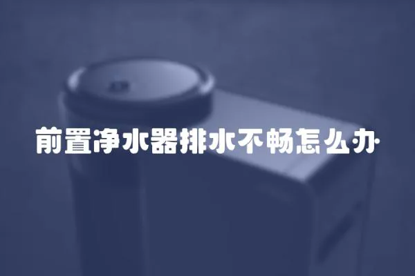 前置凈水器排水不暢怎么辦