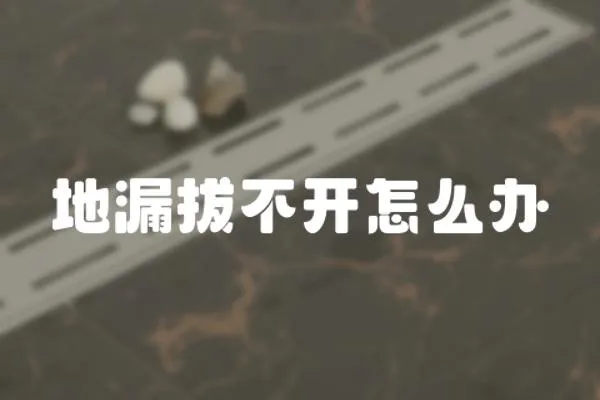 地漏拔不開(kāi)怎么辦