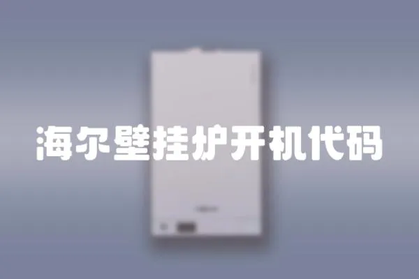 海爾壁掛爐開機代碼
