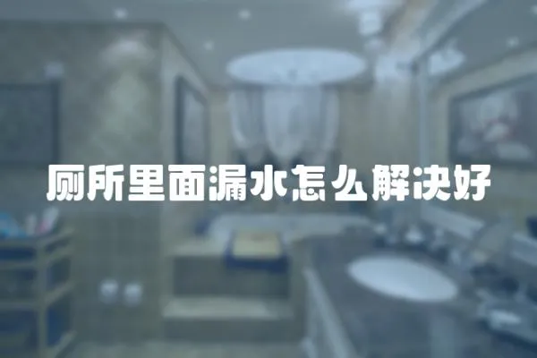 廁所里面漏水怎么解決好