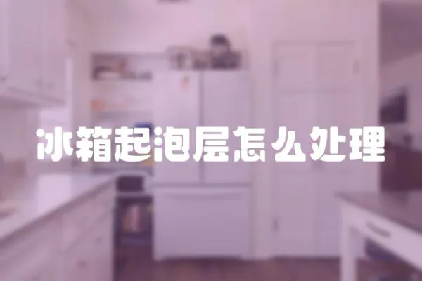冰箱起泡層怎么處理