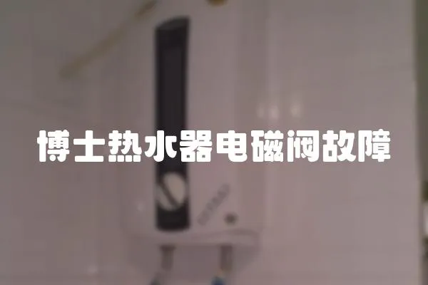 博士熱水器電磁閥故障