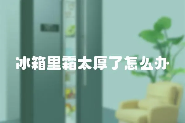 冰箱里霜太厚了怎么辦