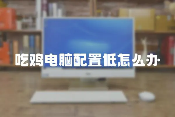 吃雞電腦配置低怎么辦