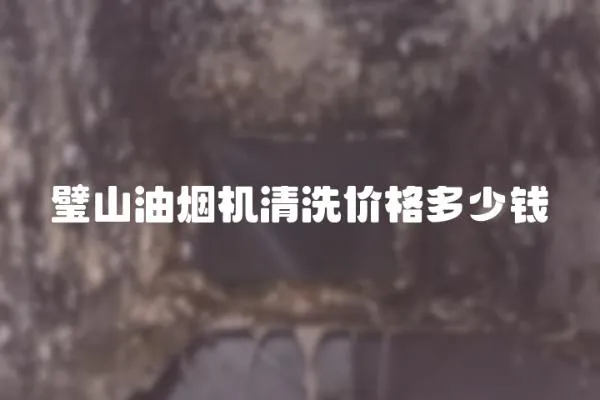 璧山油煙機清洗價格多少錢