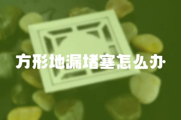 方形地漏堵塞怎么辦