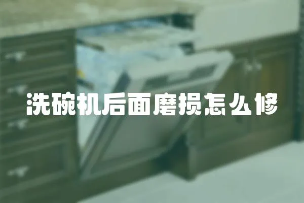 洗碗機后面磨損怎么修