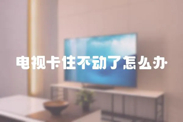 電視卡住不動了怎么辦