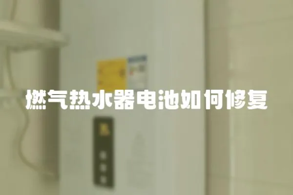燃氣熱水器電池如何修復