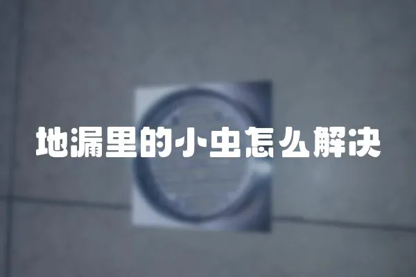 地漏里的小蟲怎么解決