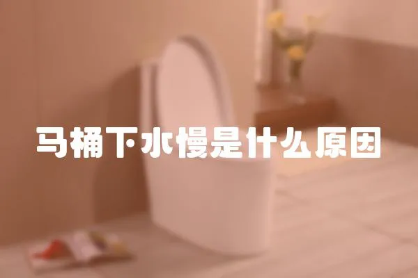 馬桶下水慢是什么原因