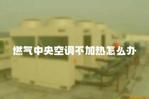 燃氣中央空調不加熱怎么辦