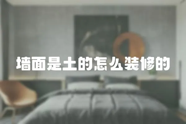 墻面是土的怎么裝修的