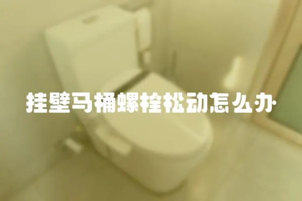 掛壁馬桶螺栓松動怎么辦