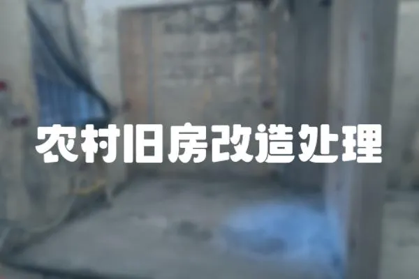 農村舊房改造處理