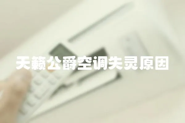 天籟公爵空調失靈原因