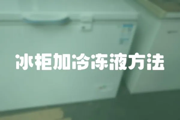 冰柜加冷凍液方法