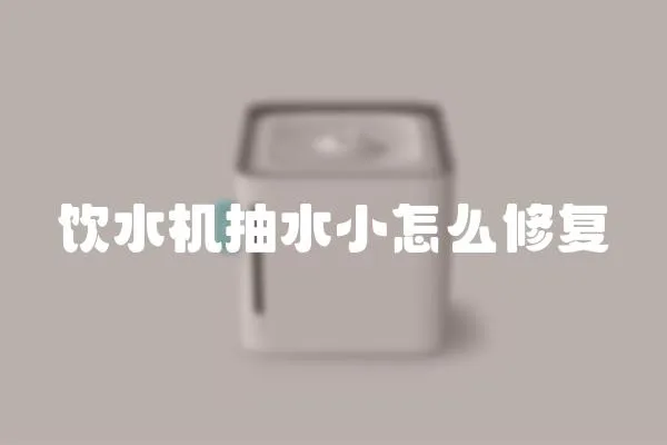 飲水機抽水小怎么修復