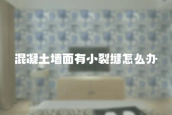 混凝土墻面有小裂縫怎么辦