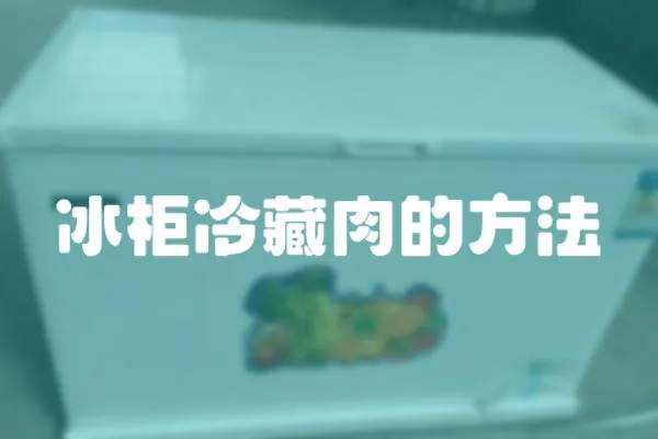 冰柜冷藏肉的方法