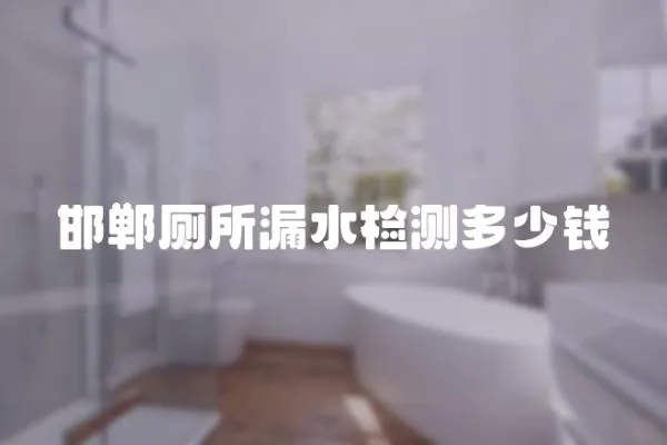 邯鄲廁所漏水檢測多少錢