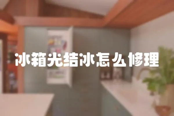 冰箱光結冰怎么修理